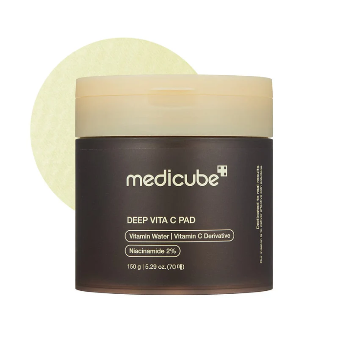 MEDICUBE - DISCOS DE ALGODÓN CON TONICO DEEP VITA C
